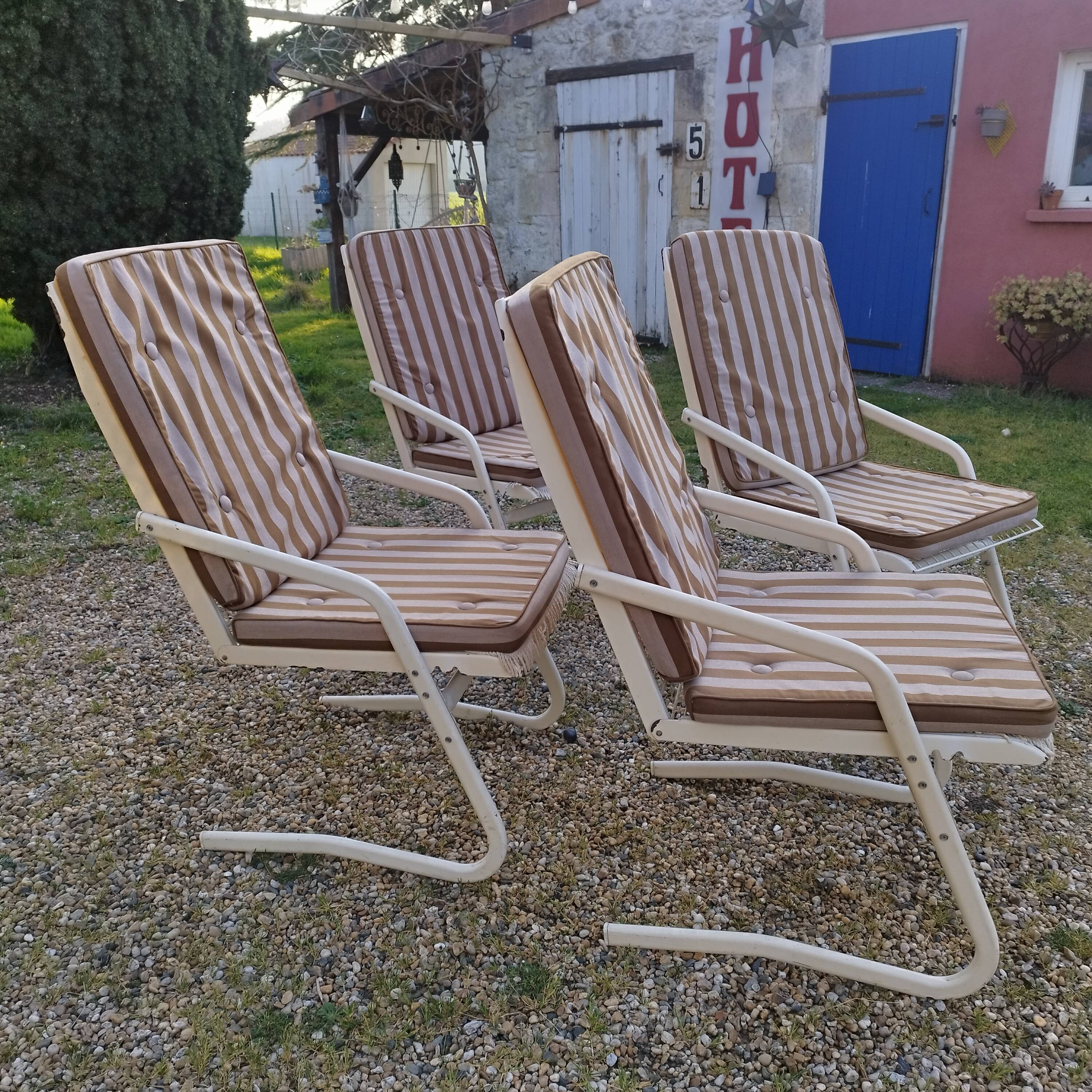 Vintage metal garden chairs