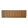Italian Oak Wood Sideboard with Hand Carved Patterns and Travertine Marble Top