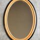 Oval mirror in wood and beveled ice - 88 cm by 63 cm