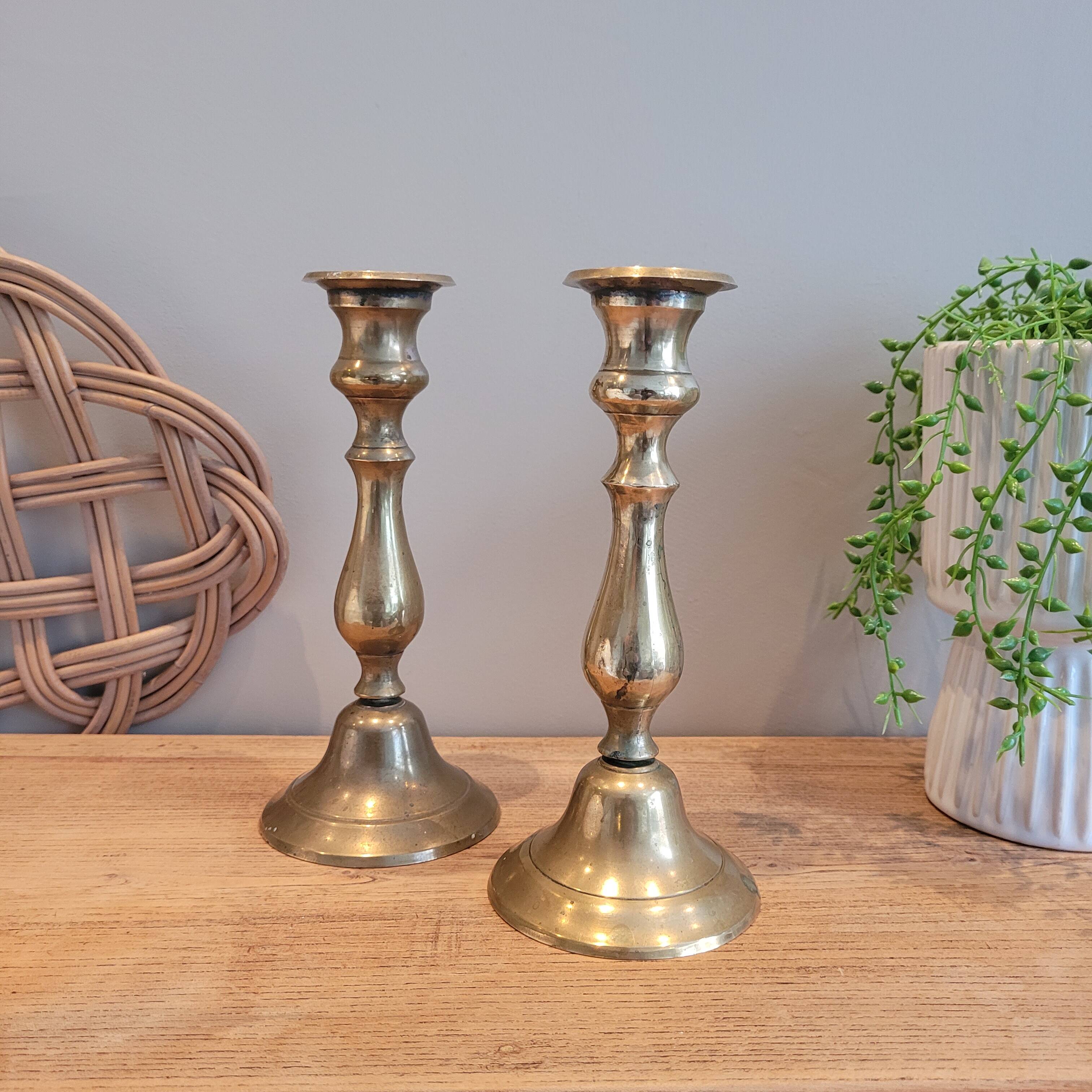La Redoute x Selency pair of brass candle holders 21