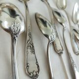 12 very large silver-plated spoons