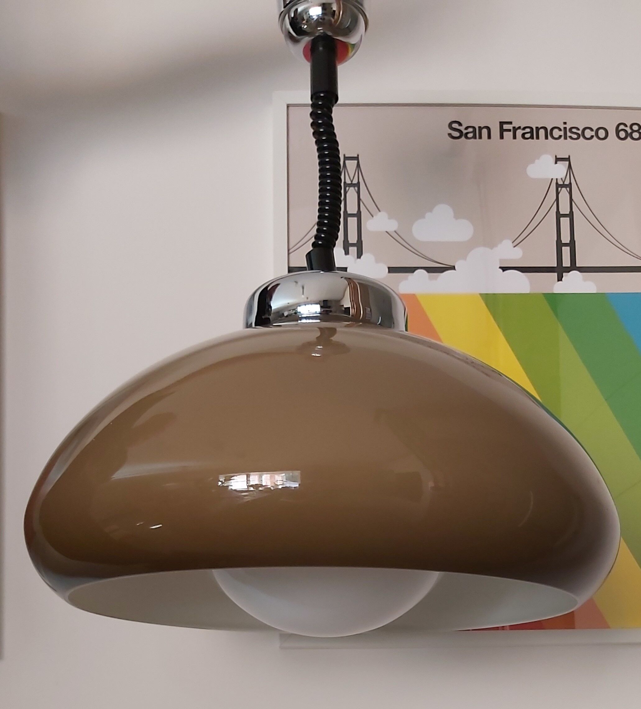 Hanging lamp, designed by Harvey Guzzini, Yugoslavia, 1970s