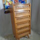 Dresser chest vintage wood and rattan of the 50 feet compass