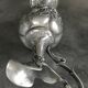 Ewer, Mauro Manetti art foundry, floral embossed decoration and bird's head handle