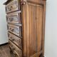 Antique chest of drawers with 5 solid wood drawers (Louis XV style)