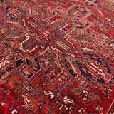 Antique Heriz Rug 335x235 cm Wool Oriental Hand Made Carpet Red, Brown, Blue
