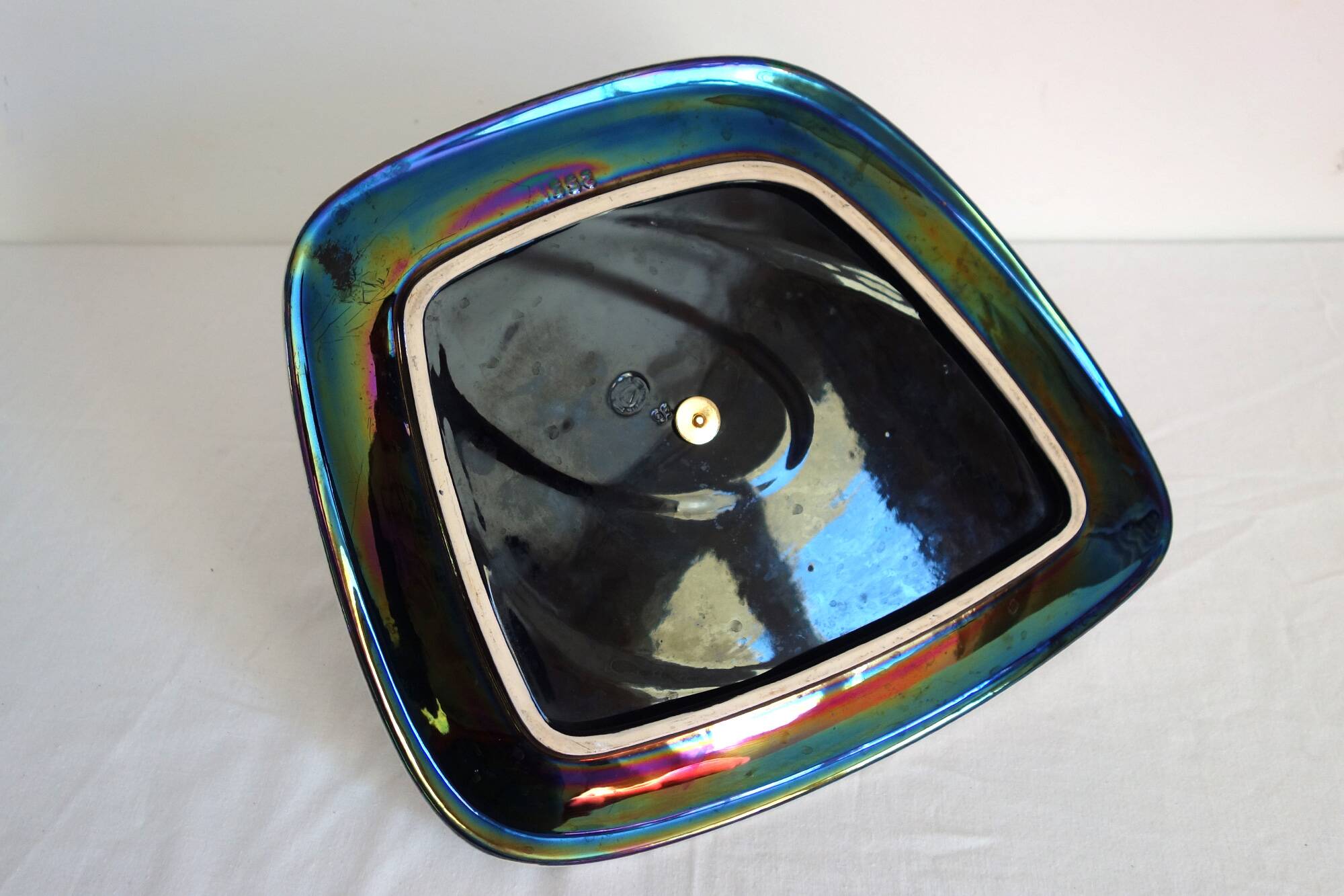 Verceram iridescent ceramic cheese board from the 60s