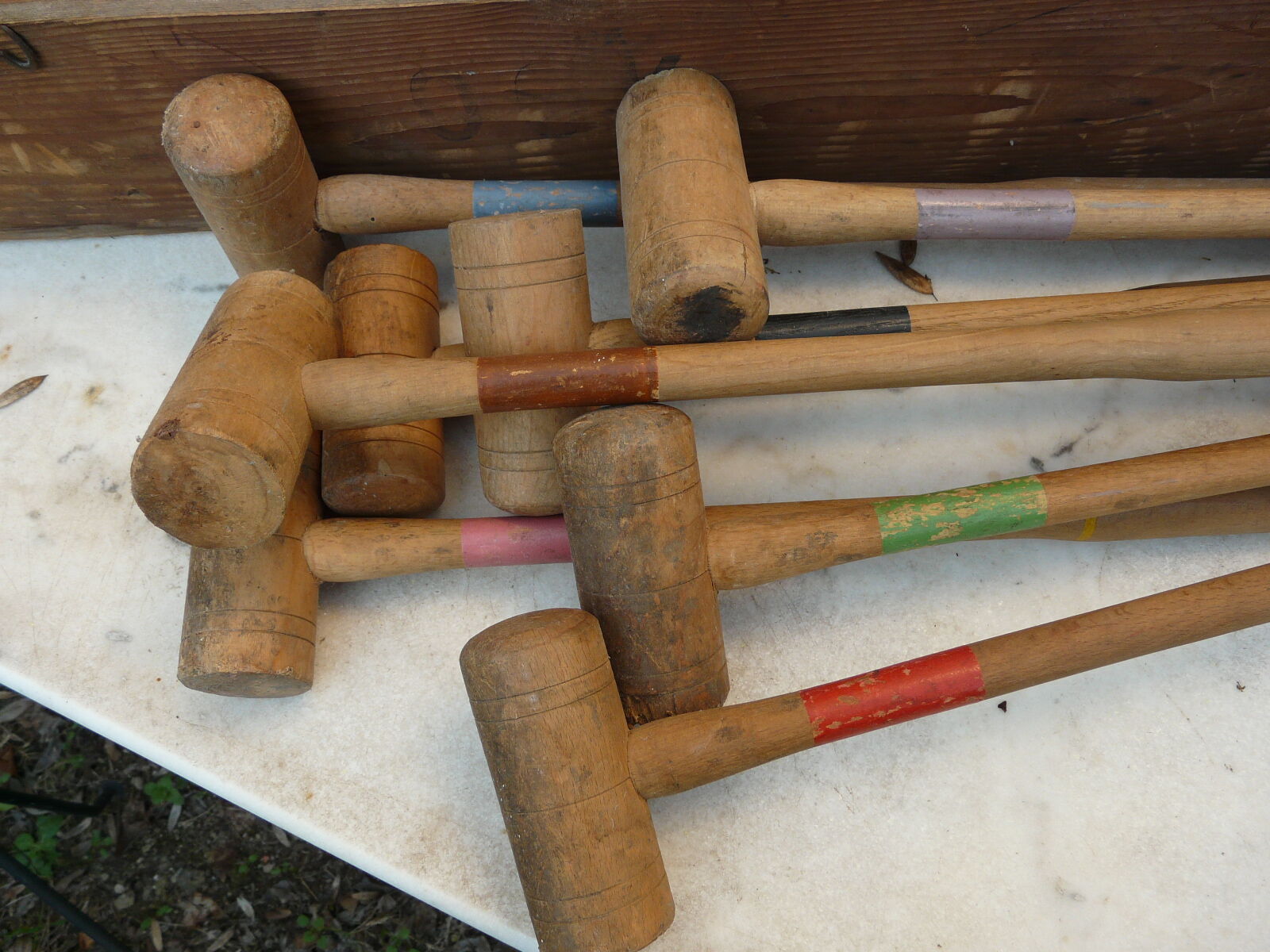 Wooden garden croquet set in its DF brand box