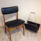 Porte-revue en métal doré et habillage noir / vintage années 60-70