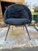 Vintage Black Sheepskin Armchair