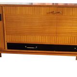 Sideboard in teck and formica black design Charles Ramos