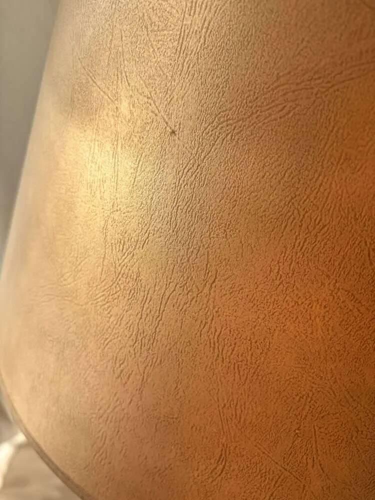 Gilded ceramic table lamp by Gustav Leek, Luxus, 1960s.