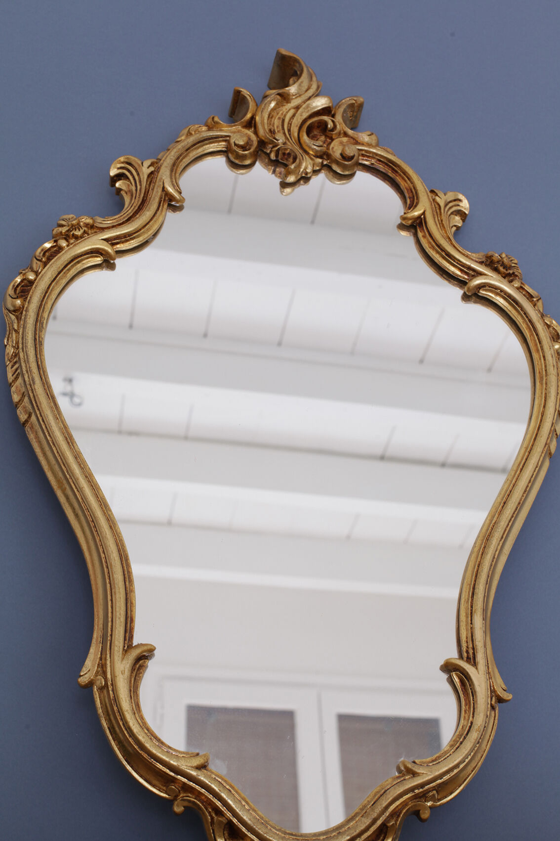 Golden rock mirror with gold leaf 43x70cm