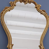 Golden rock mirror with gold leaf 43x70cm