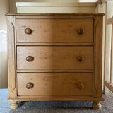 Commode anglaise ancienne en bois de pin