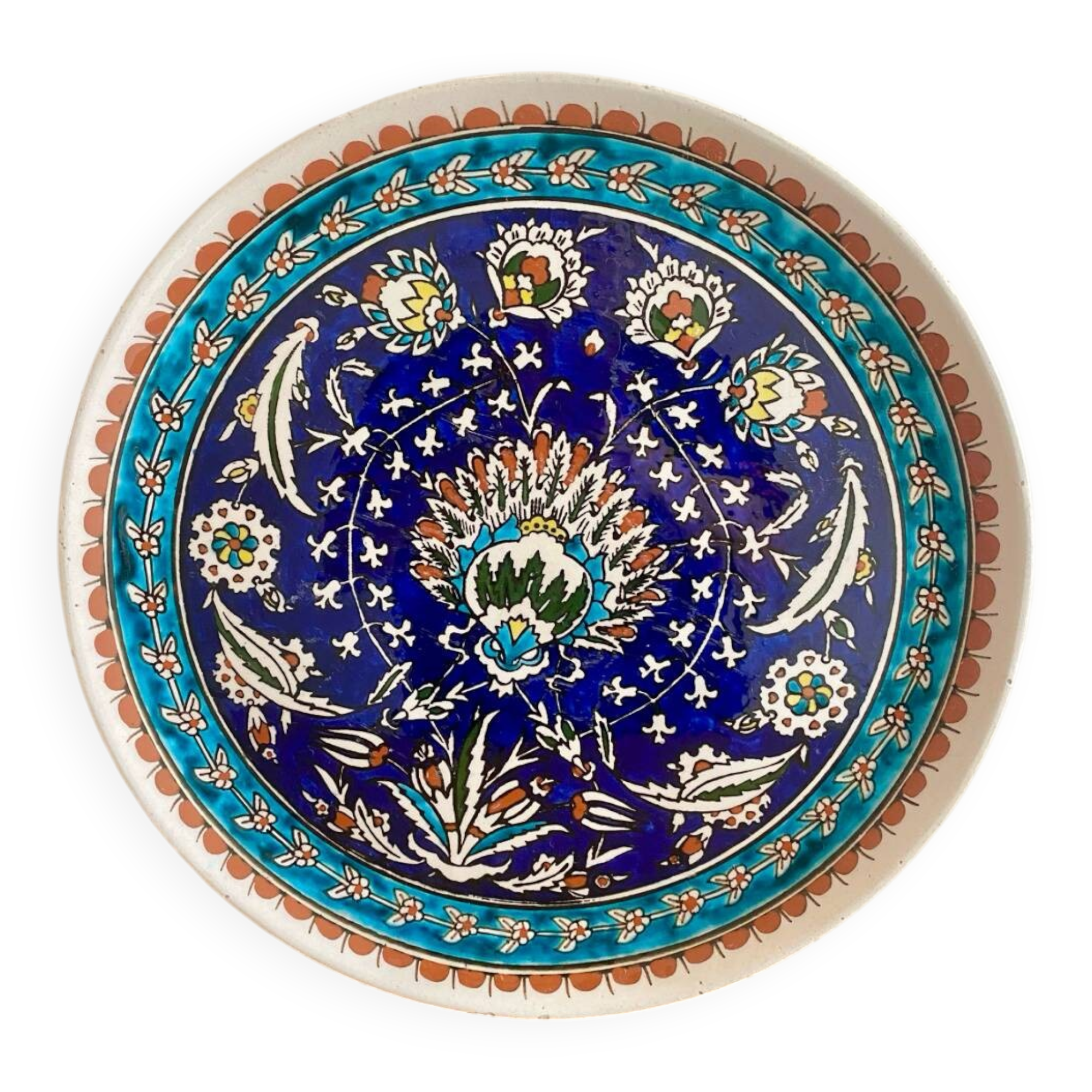 Large Turkish kutahya dish