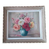 Tableau nature morte bouquet de roses