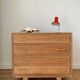 Commode vintage en chêne brut (rénovée)