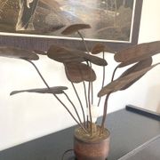 Sculptural metal lamp, 1960s/70s