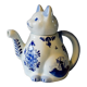 Delfts ceramic cat teapot