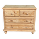 Commode anglaise rénovée en bois massif 1970