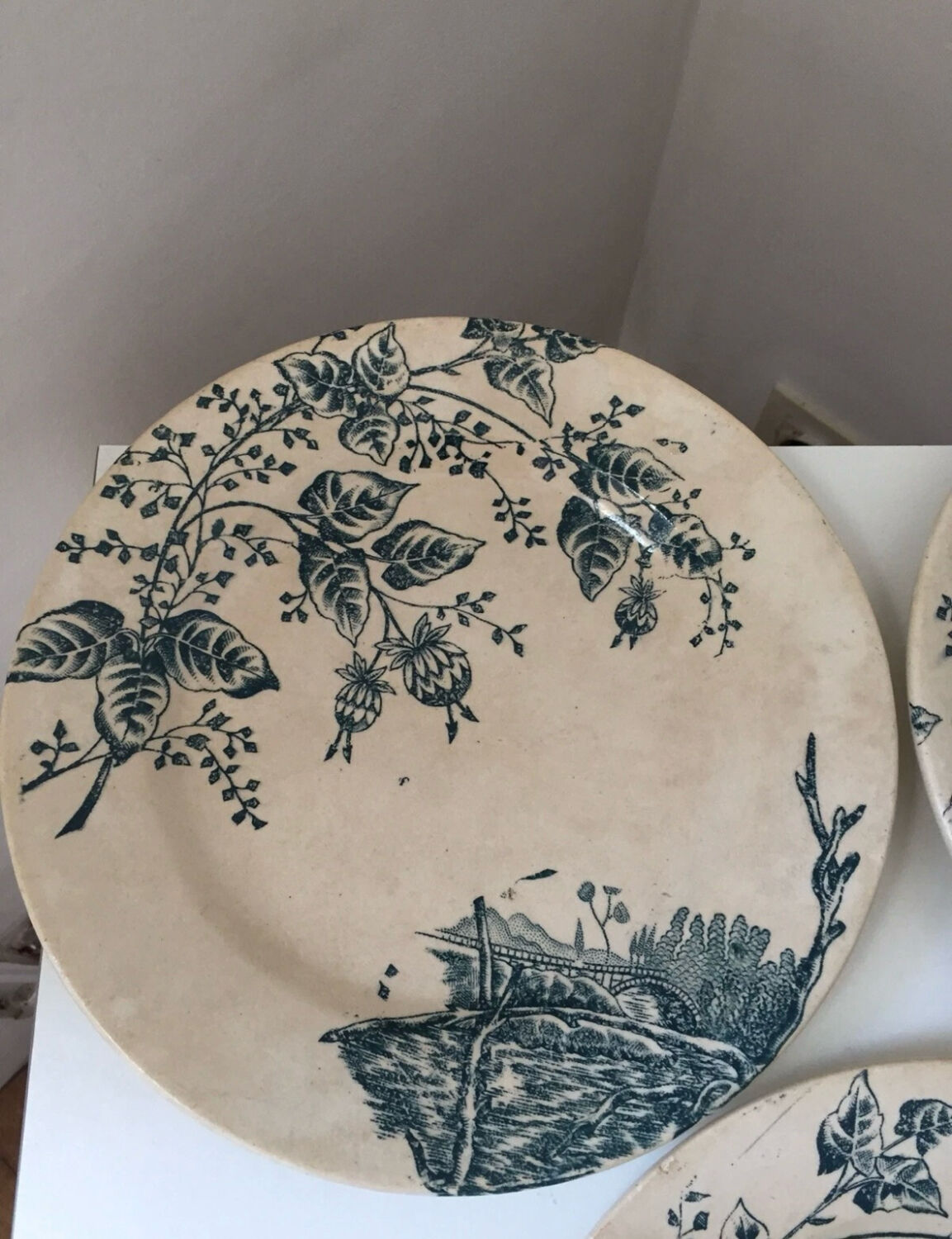 Antique Boutras Iron Earth Plates