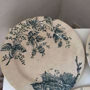 Antique Boutras Iron Earth Plates