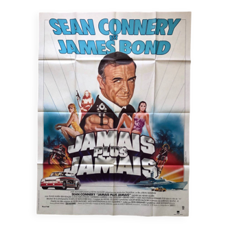 Original cinema poster “Never again” James Bond, Sean Connery 160x120 cm 1983