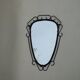 Rear-view mirror with black metal frame, 50x70 cm