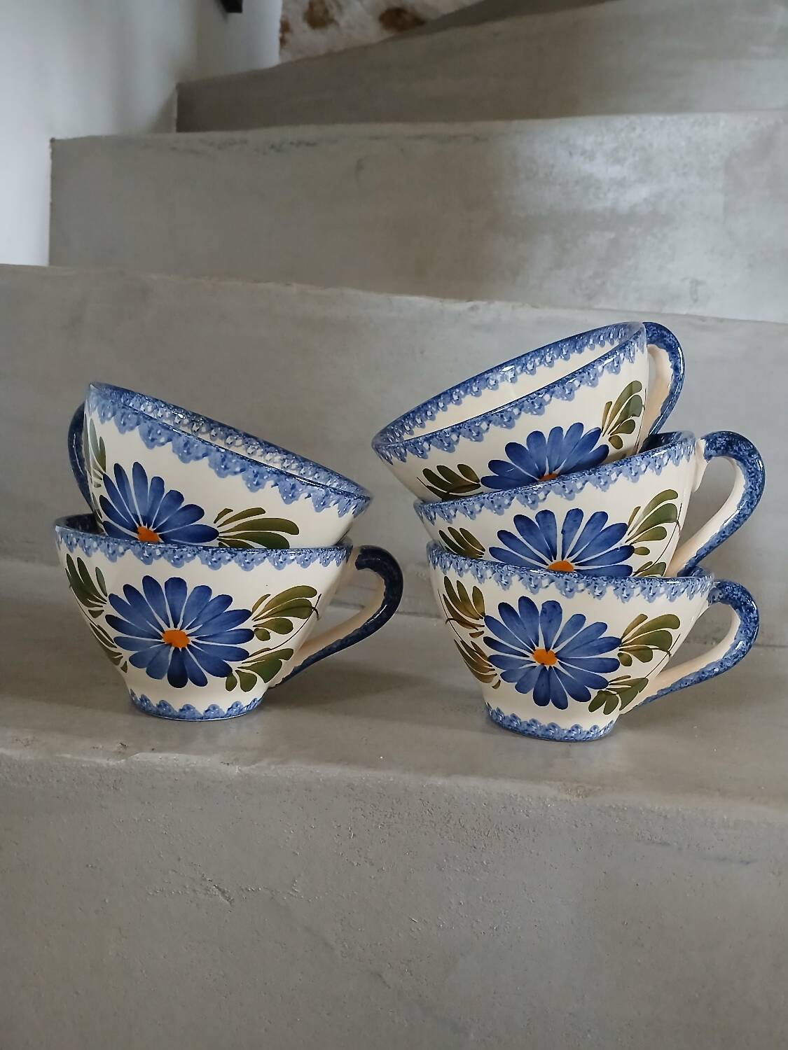 5 tasses / bolees à cidre anciennes 