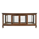 Wooden display case on legs