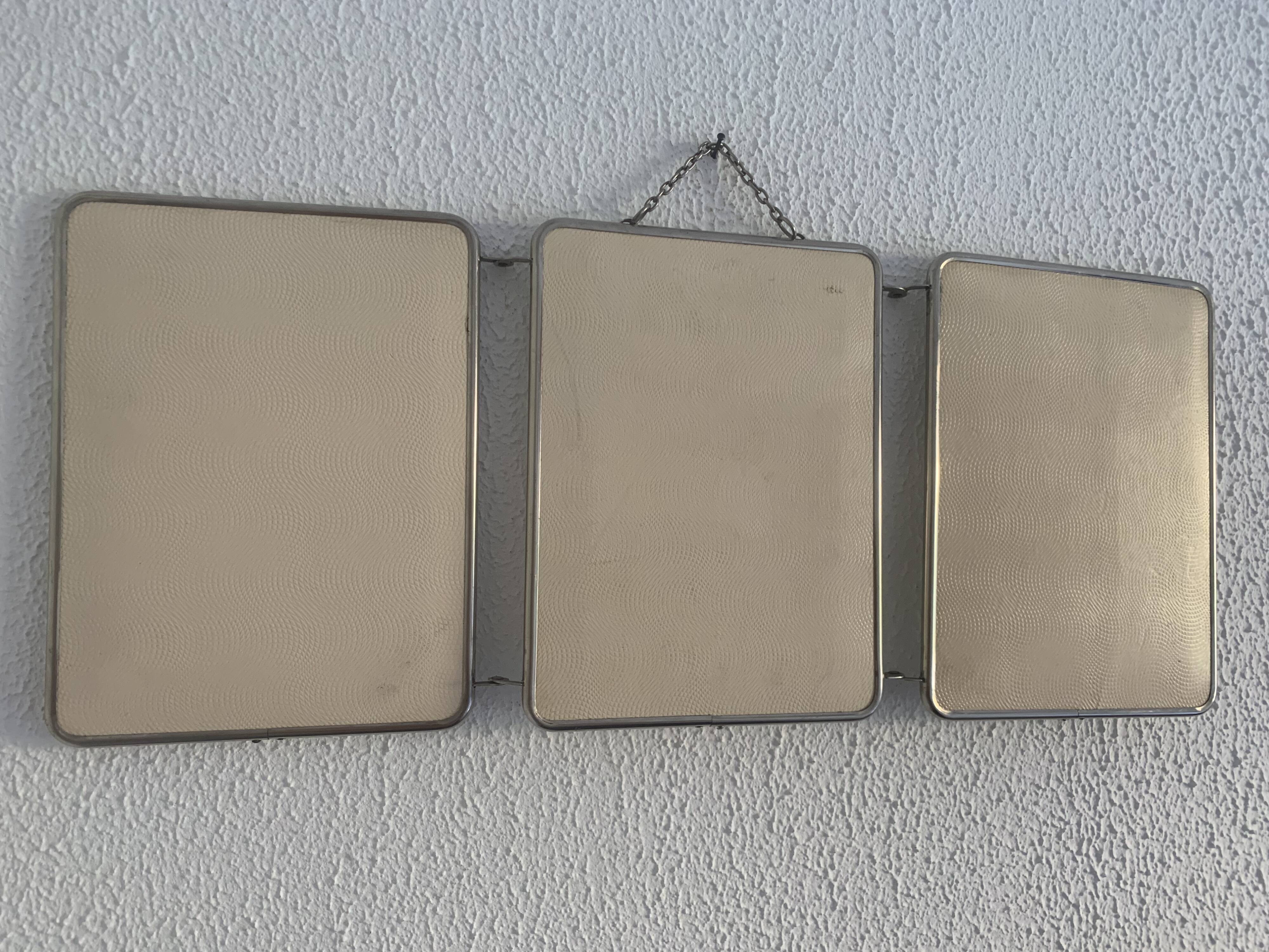 Miroir triptyque de barbier, 1960