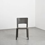 Set of four leather chairs for Cidue, circa 1970