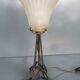 Art Deco lamp from the 1930s in metal and glass.