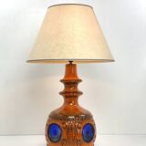 Large vintage ceramic lamp – cobalt blue decor – 1960s/70s