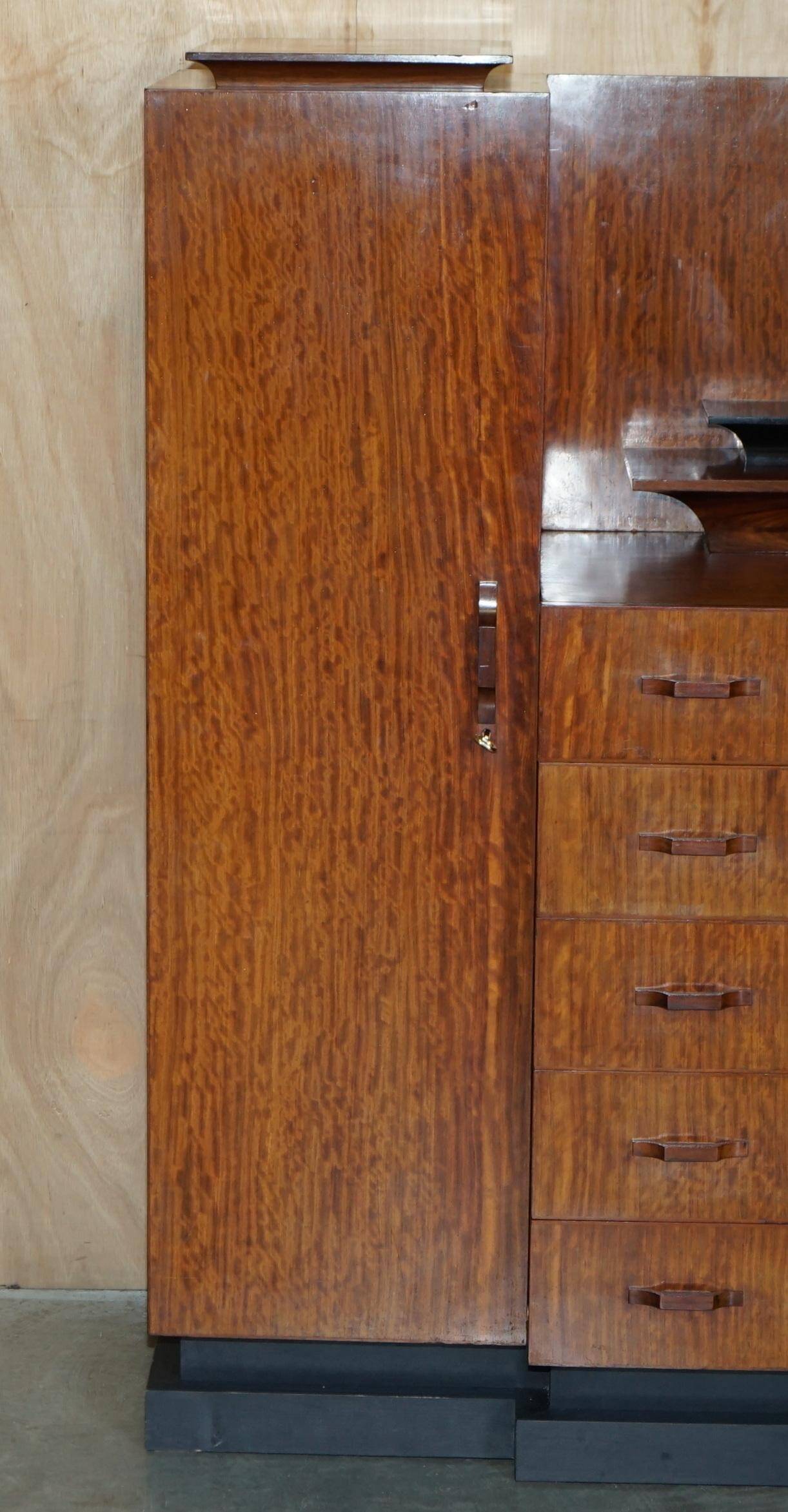 Art Deco Double Wardrobe Chest of Drawers 1920