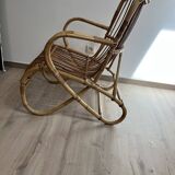 Armchair in woven wicker 1960/1970s