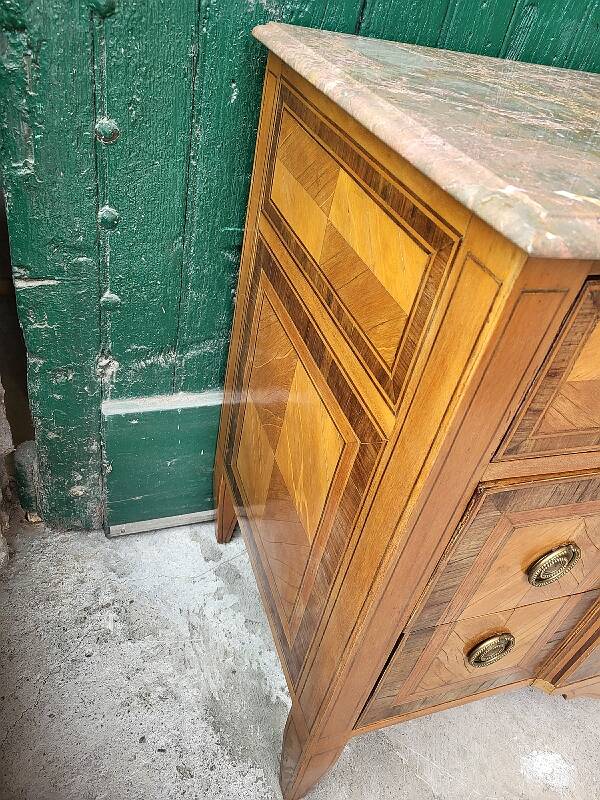 LOUIS XVI STYLE MARQUETRY 3-DRAWER CHEST