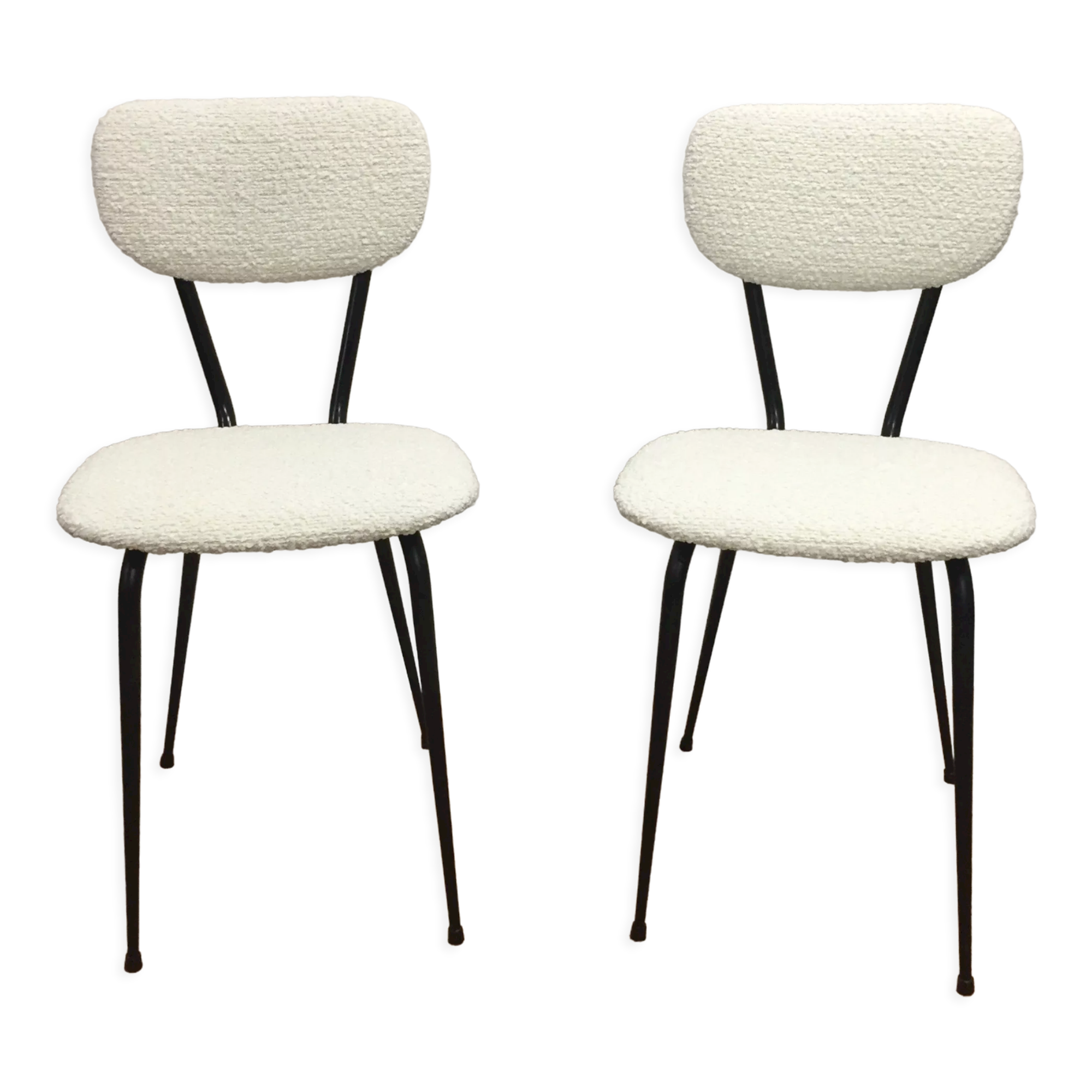 pair of reupholstered chairs loop