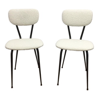 pair of reupholstered chairs loop