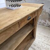 Two-sided central island counter in pine 220cm