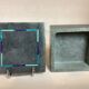 Grey and blue ring holder tray
