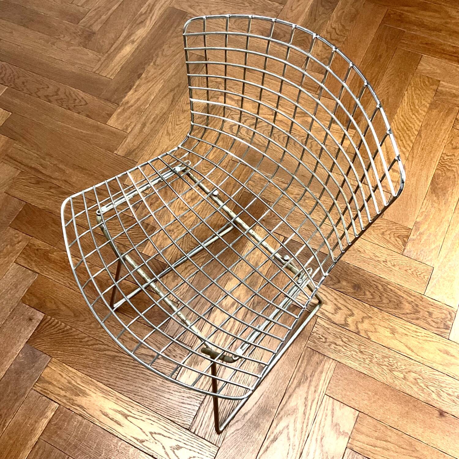Chaise Wire de Hardy Bertoia Knoll vintage années 70