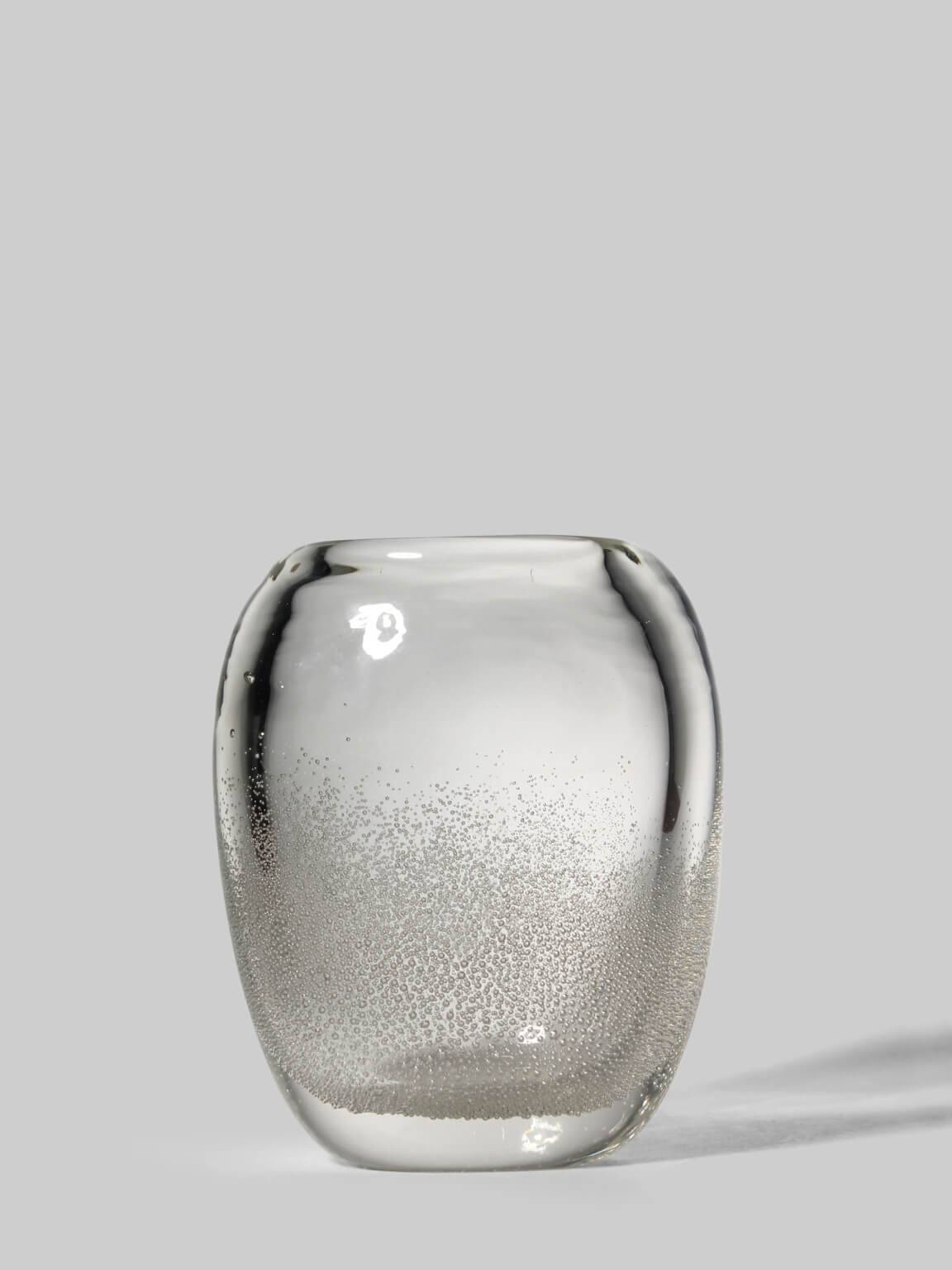 Vintage Swedish Crystal Bubbles Glass Vase, 1960s