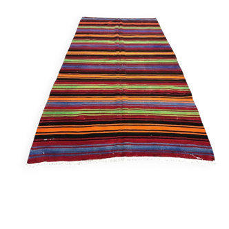 Organic Wool Tribal Kilim Rug