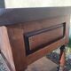 Antique solid wood side table with drawer