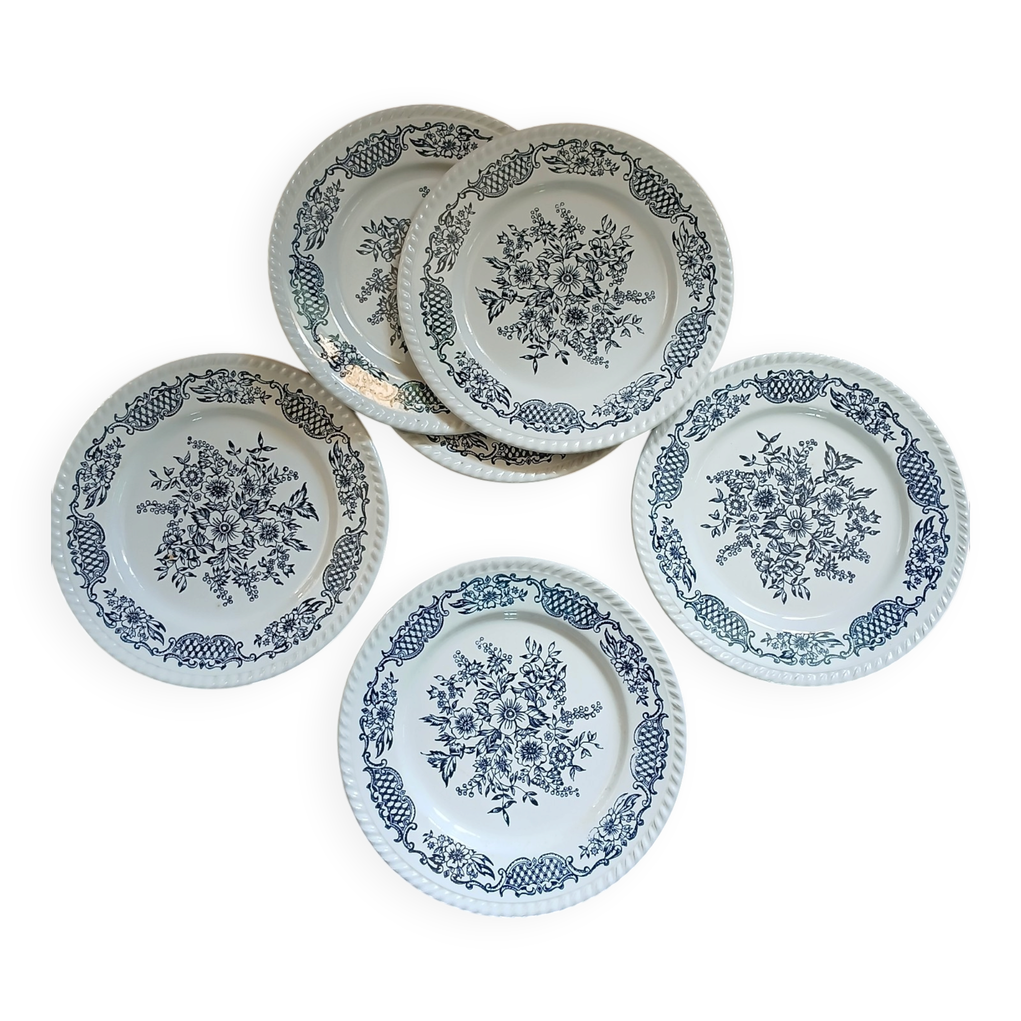 6 antique dinner plates