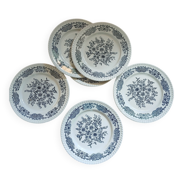 6 assiettes plates anciennes