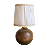 Vintage stoneware ball lamp