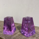 Pair of 1980 candle holders in blown glass